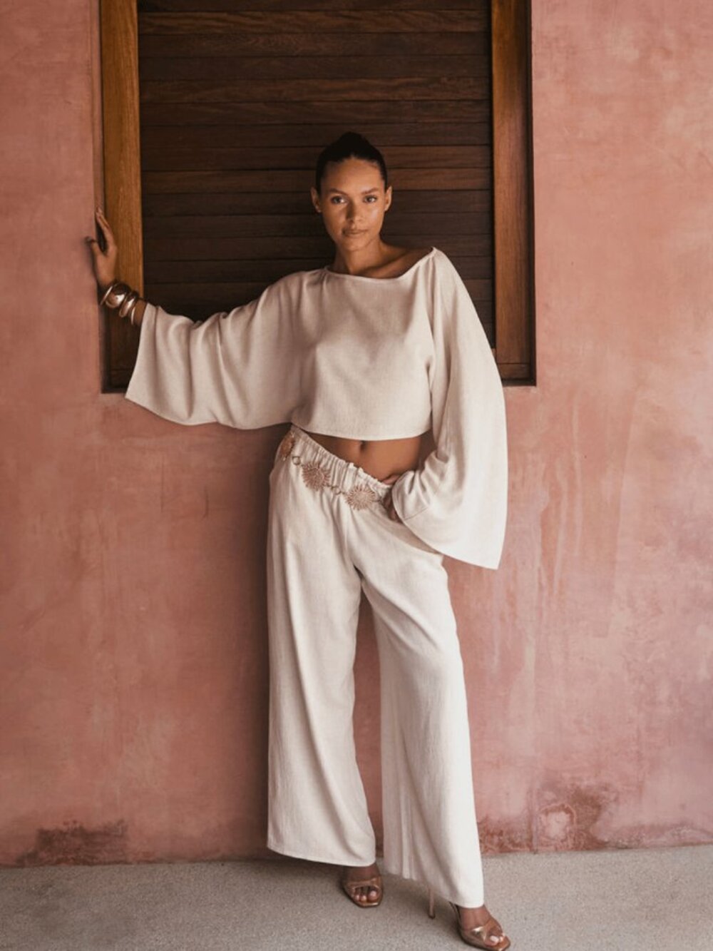 NWT 12th Tribe Clear Breeze White Linen Pants Size S - Picture 2 of 4